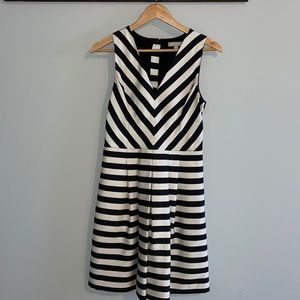 Black and cream stripe party dress. BR size 4